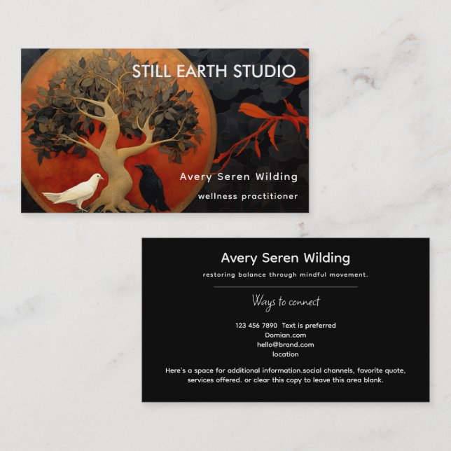 The Tree Between Worlds | Tree of Life R&B Business Card (Front/Back)