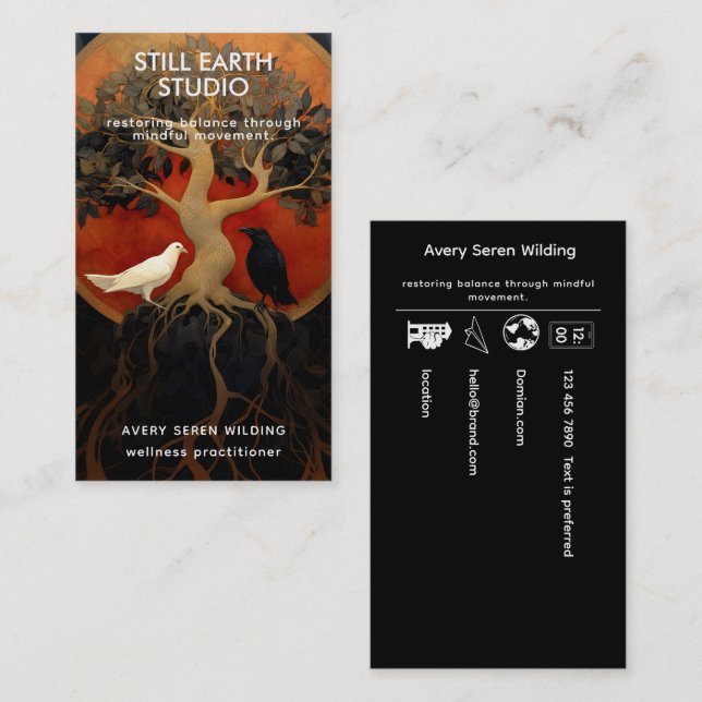 The Tree Between Worlds | Tree of Life R&B Business Card (Front/Back)