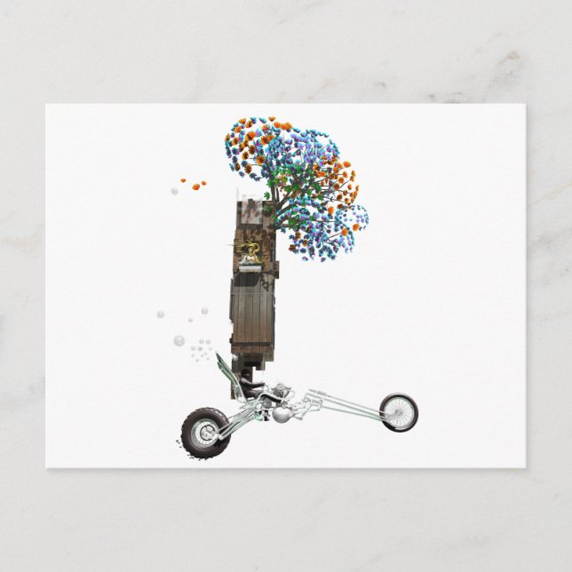 The Tree House Chopper Motorcycle Postcard (Front)