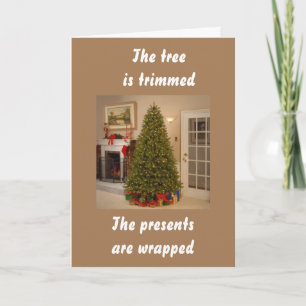 THE TREE IS TRIMMED-READY TO CELEBRATE CHRISTMAS HOLIDAY CARD