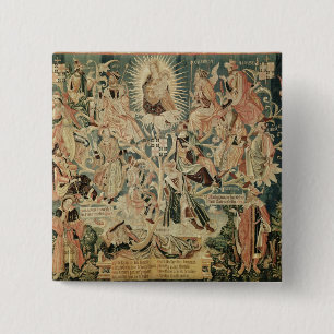 The Tree of Jesse 15 Cm Square Badge