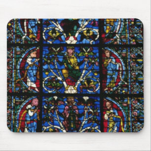 The Tree of Jesse, lancet window in the west facad Mouse Pad