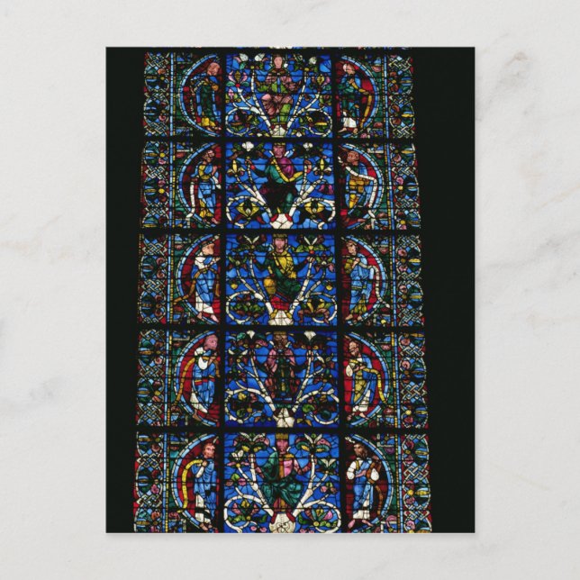 The Tree of Jesse, lancet window in the west facad Postcard (Front)