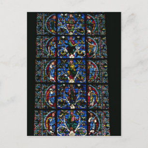The Tree of Jesse, lancet window in the west facad Postcard
