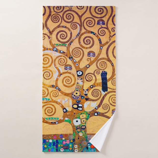 The Tree of Life (detail), Klimt Bath Towel (Bath Towel)