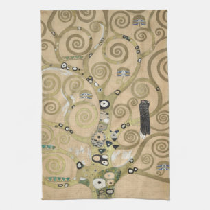 The Tree of Life, Gustav Klimt OIl Painting Tea Towel