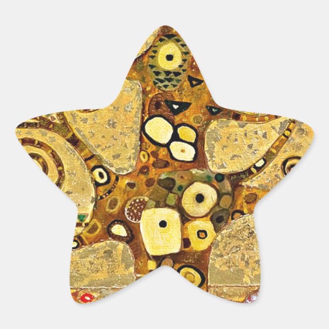 "The Tree of Life", Gustav Klimt Star Sticker (Front)