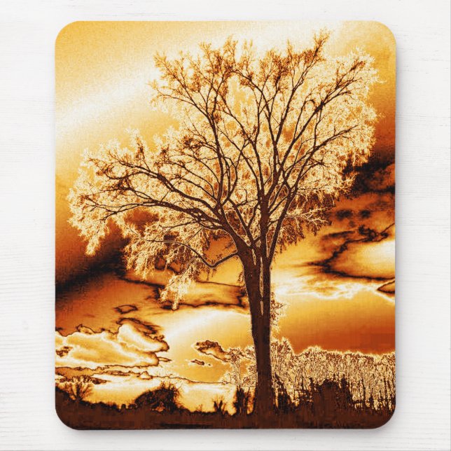 The Tree of Life in Molten Gold Mouse Pad (Front)