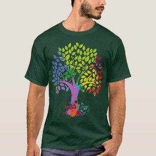 The Tree Of Life Multicolored Tree Changing Colour T-Shirt