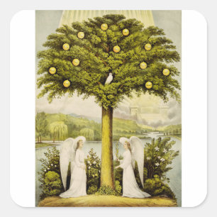The tree of life square sticker