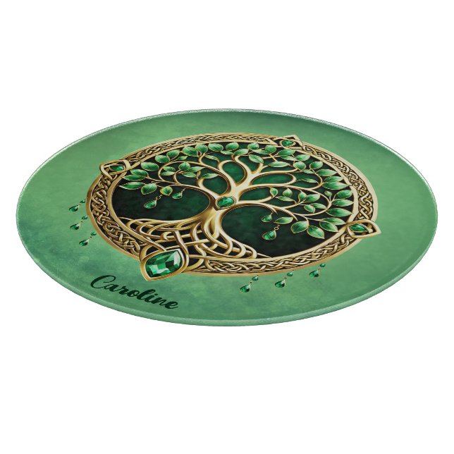 The tree of life with Celtic knots.  Cutting Board (Corner)