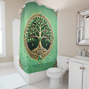The tree of life with Celtic knots. Shower Curtain