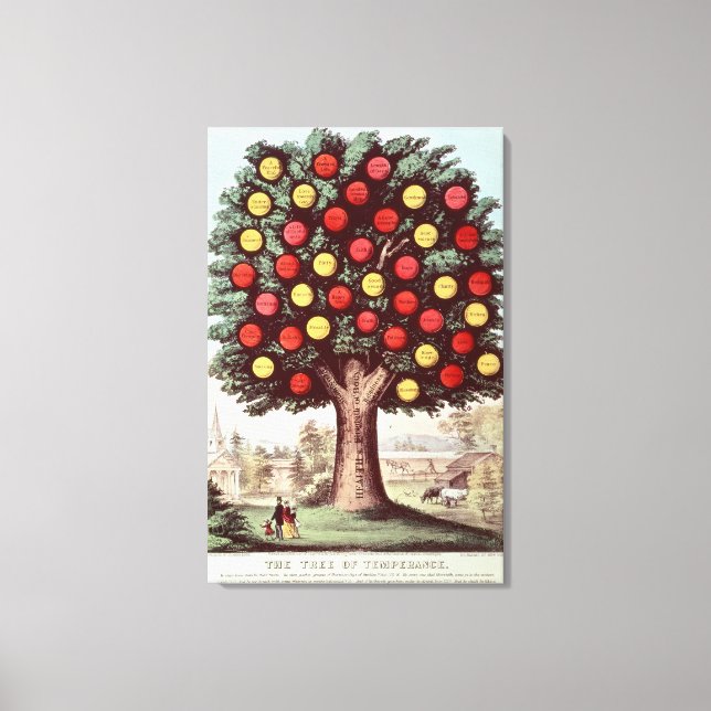 The Tree of Temperance, 1872 Canvas Print (Front)
