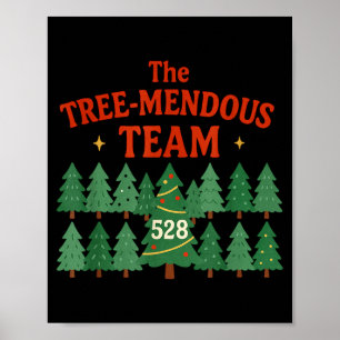 The Treemendous Team Funny Christmas Work  Poster
