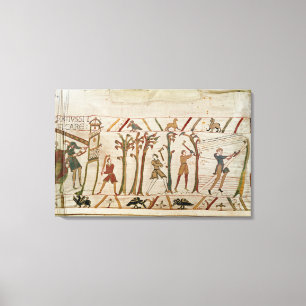 The trees are chopped down to build the ships canvas print