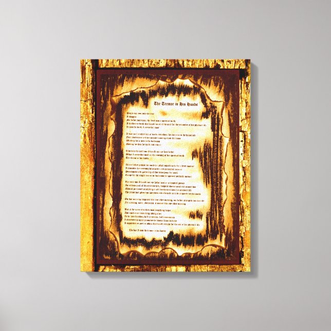 The Tremor In His Hands Canvas Print (Front)
