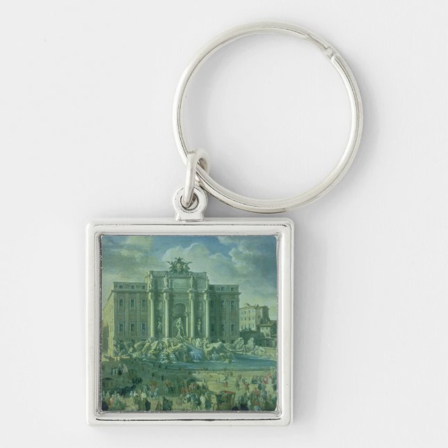 The Trevi Fountain in Rome, 1753-56 Key Ring (Front)