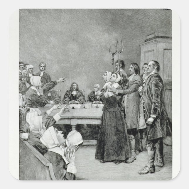 The Trial of a Witch Square Sticker (Front)