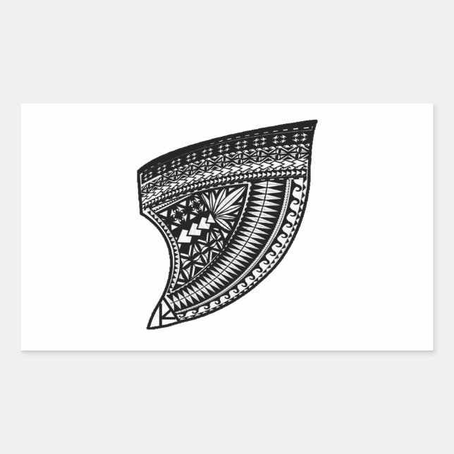 THE TRIBAL TOOTH RECTANGULAR STICKER (Front)