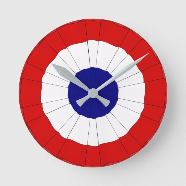 The tricolour cockade – Rosette Round Clock (Front)