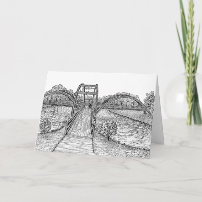 The Tridge Greeting Card - art by Maggie LaNoue (Front)