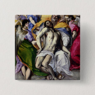 The Trinity, 1577-79 (oil on canvas) 15 Cm Square Badge