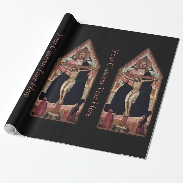 “The Trinity” custom wrapping paper (Unrolled)