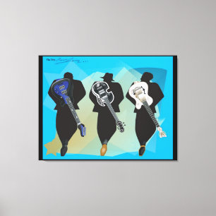 The Trio-Stretched Canvas Print-Black Background Print