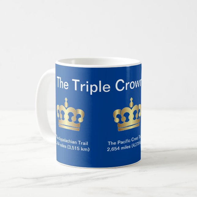 The Triple Crown of Hiking Coffee Mug (Front Left)