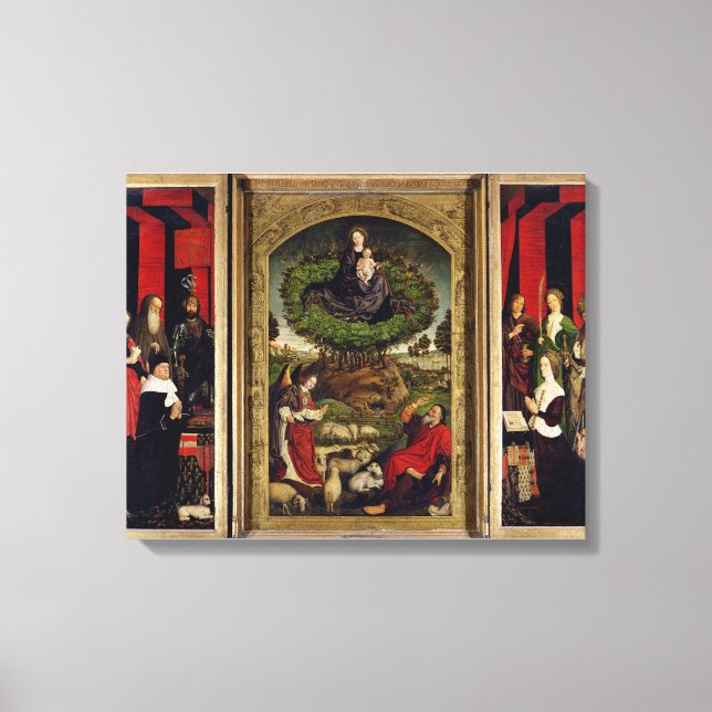 The Triptych of Moses and the Burning Bush Canvas Print (Front)