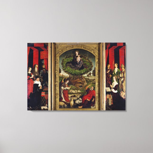 The Triptych of Moses and the Burning Bush Canvas Print (Front)