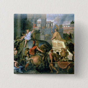 The Triumph of Alexander, or the Entrance of Alexa 15 Cm Square Badge