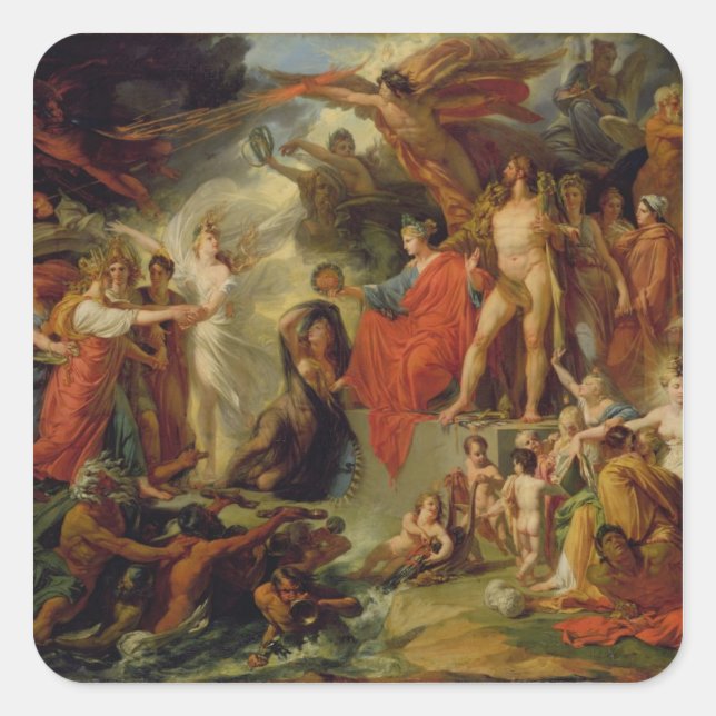 The Triumph of Civilisation, c.1794-98 Square Sticker (Front)