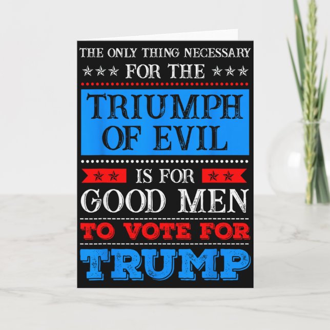 The Triumph Of Evil Anti Trump  Card (Front)
