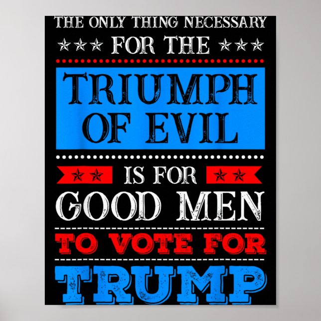 The Triumph Of Evil Anti Trump  Poster (Front)
