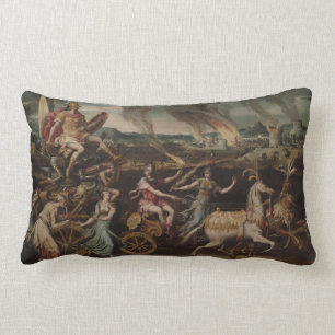 The Triumph of Mars, c.1570 (oil on panel) Lumbar Cushion