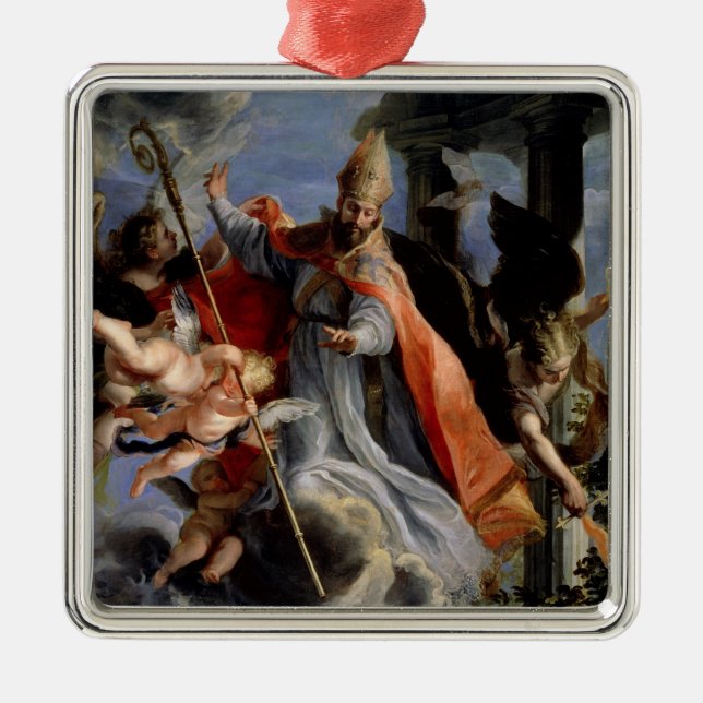 The Triumph of St. Augustine  1664 Metal Tree Decoration (Front)