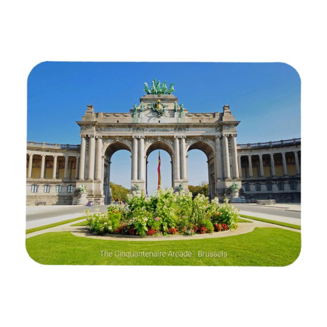 The Triumphal Arch in Cinquantennaire Parc in Brus Magnet (Horizontal)