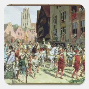 The Triumphal Arrival in Rotterdam Square Sticker