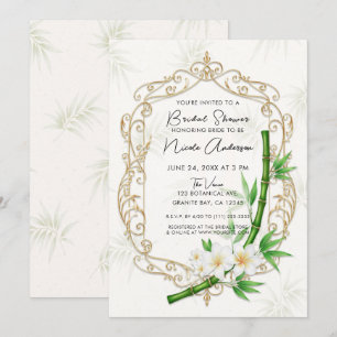 The Tropical Imperial Bamboo Garden Bridal Shower Invitation