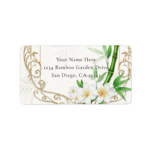 The Tropical Imperial Bamboo Garden Wedding  Label