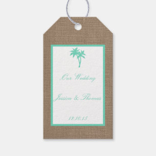 The Tropical Palm Tree Beach Wedding Collection Gift Tags