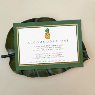 The Tropical Pineapple Wedding Collection Enclosure Card