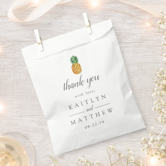 The Tropical Pineapple Wedding Collection Favour Bags (Clipped)