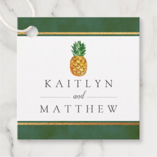 The Tropical Pineapple Wedding Collection Favour Tags
