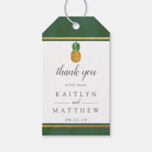 The Tropical Pineapple Wedding Collection Gift Tags