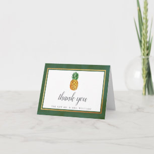 The Tropical Pineapple Wedding Collection Thank You Card