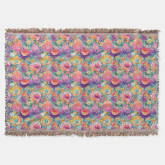 The Tropics Teach You To Go With The Flow Throw Blanket