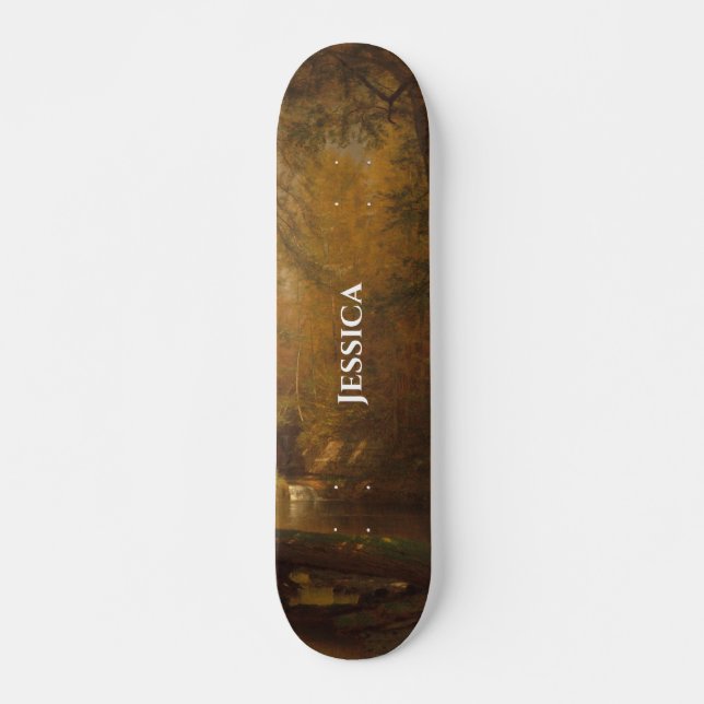 The Trout Pool (1870) Artwork - Skateboard (Front)