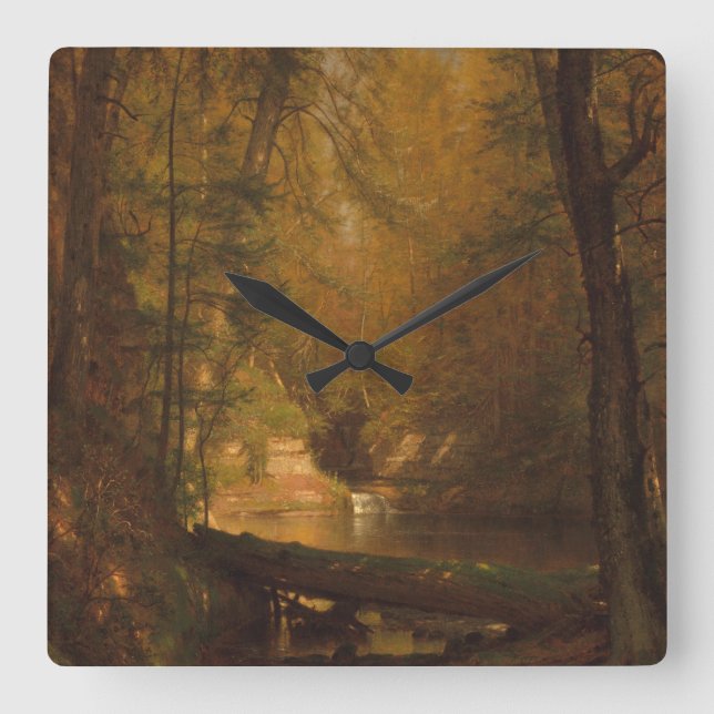 The Trout Pool (1870) Artwork - Wall Clock (Front)